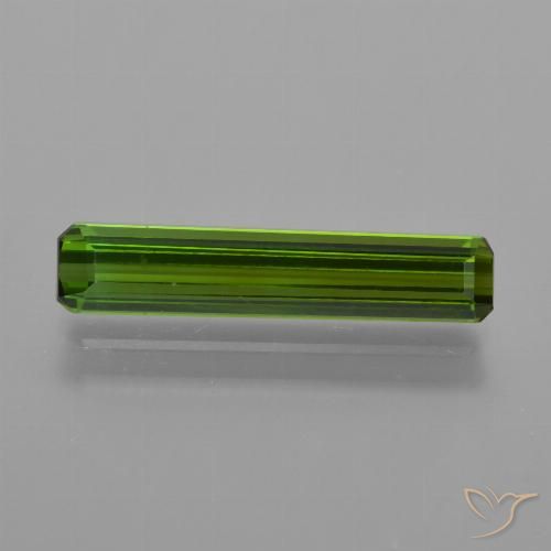 1.44ct Naturel Vert terreux Tourmaline, Taille émeraude, VS