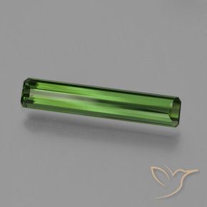 Tourmaline Vert foncé naturelle Octogone / coupe Émeraude, 1.51 ct, VVS-VS