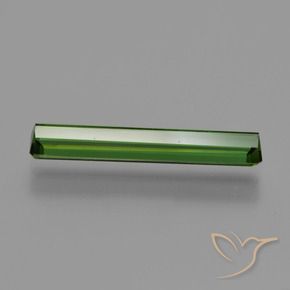 Tourmaline Vert foncé naturelle Octogone / coupe Émeraude, 1.51 ct, VVS-VS