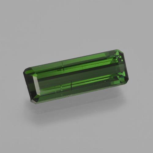 Tourmaline Vert foncé naturelle Taille émeraude, 1.95 ct, VS-SI