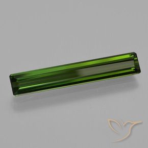 Tourmaline Vert foncé naturelle Octogone / coupe Émeraude, 1.91 ct, VVS-VS