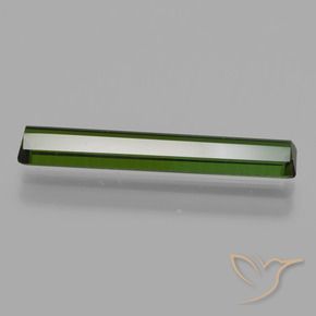 Tourmaline Vert foncé naturelle Octogone / coupe Émeraude, 1.91 ct, VVS-VS