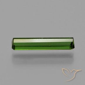 Tourmaline Vert foncé naturelle Octogone / coupe Émeraude, 1.13 ct, VVS-VS