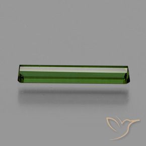 Tourmaline Vert foncé naturelle Octogone / coupe Émeraude, 1.16 ct, VVS-VS