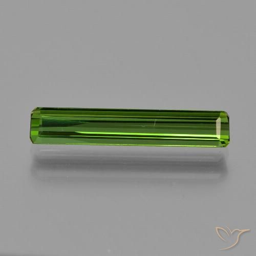 1.19ct Naturel Forêt verte Tourmaline, Taille émeraude, VVS-VS