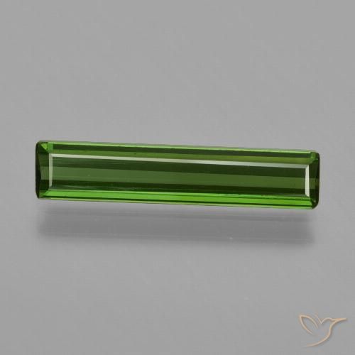 1.14ct Naturel Forêt verte Tourmaline, Taille émeraude, VVS-VS