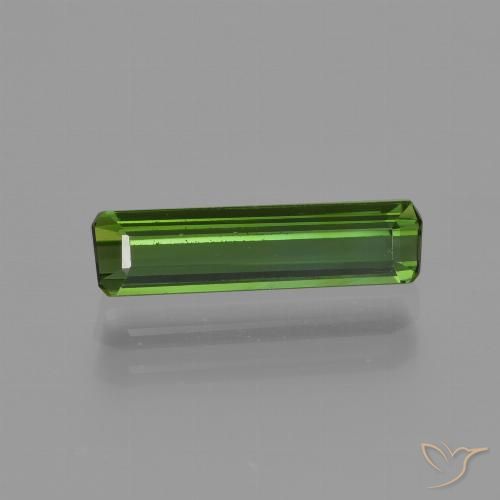 0.99ct Naturel Vert terreux Tourmaline, Taille émeraude, VVS-VS