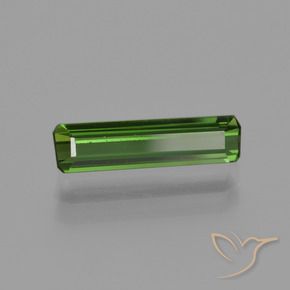 Tourmaline Vert terreux naturelle Octogone / coupe Émeraude, 0.99 ct, VVS-VS