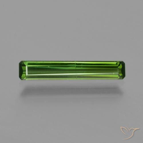 0.96ct Naturel Vert moyen Tourmaline, Taille émeraude, VS