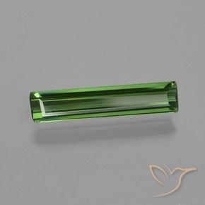 Tourmaline Vert terreux naturelle Octogone / coupe Émeraude, 0.90 ct, VS