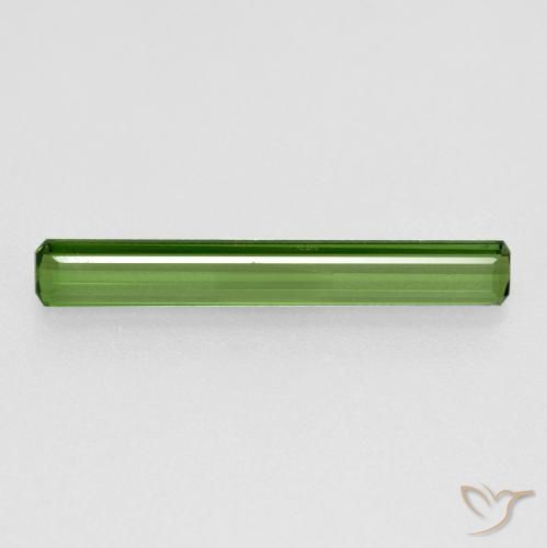 Tourmaline Vert chaud naturelle Octogone / coupe Émeraude, 0.94 ct, VS