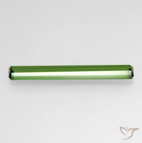 Tourmaline Vert chaud naturelle Octogone / coupe Émeraude, 0.94 ct, VS