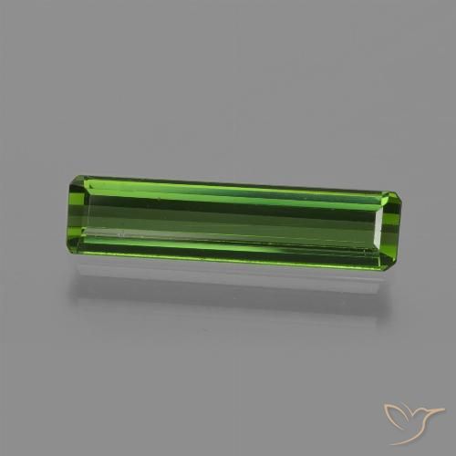 1.08ct Naturel Forêt verte Tourmaline, Taille émeraude, VS