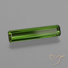 Tourmaline Vert terreux naturelle Octogone / coupe Émeraude, 1.08 ct, VS