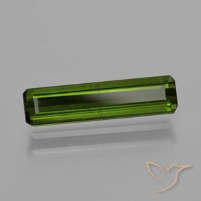 Tourmaline Vert foncé naturelle Octogone / coupe Émeraude, 1.27 ct, VS