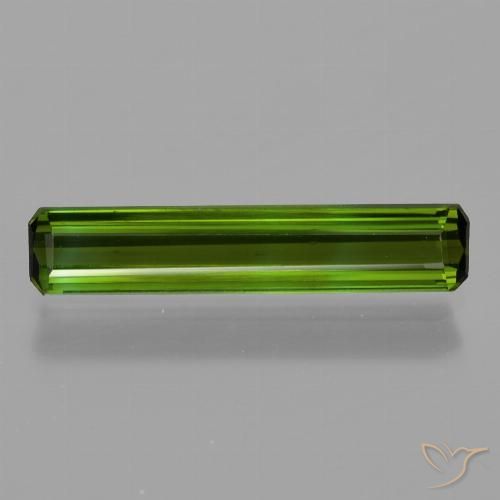 1.23ct Naturel Forêt verte Tourmaline, Taille émeraude, VS