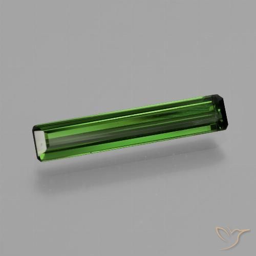 1.22ct Naturel Forêt verte Tourmaline, Taille émeraude, VS