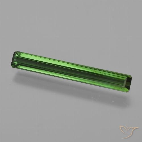 1.27ct Naturel Forêt verte Tourmaline, Taille émeraude, VS