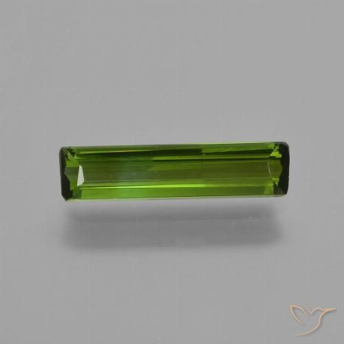 0.82ct Naturel Vert foncé Tourmaline, Taille émeraude, VS