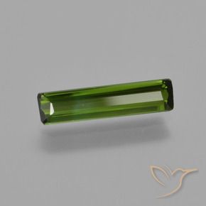 Tourmaline Vert foncé naturelle Octogone / coupe Émeraude, 0.82 ct, VS