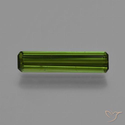 0.88ct Naturel Vert moyen-foncé Tourmaline, Taille émeraude, VVS-VS