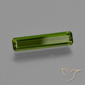 Tourmaline Vert moyen-foncé naturelle Octogone / coupe Émeraude, 0.88 ct, VVS-VS