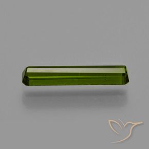 Tourmaline Vert moyen-foncé naturelle Octogone / coupe Émeraude, 0.88 ct, VVS-VS