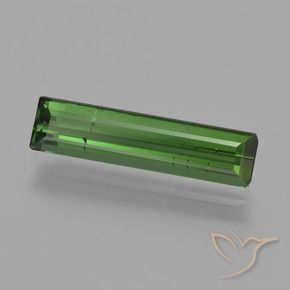 Tourmaline Vert moyen naturelle Octogone / coupe Émeraude, 1.35 ct, VS-SI