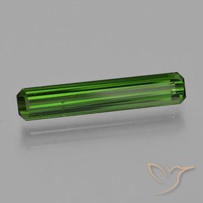 Tourmaline Vert foncé naturelle Octogone / coupe Émeraude, 1.57 ct, VS