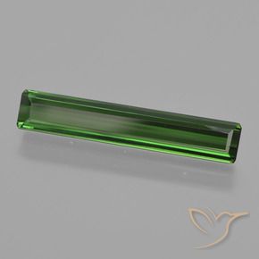 Tourmaline Vert moyen-foncé naturelle Octogone / coupe Émeraude, 1.85 ct, VVS-VS