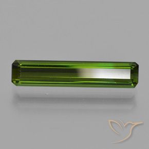 Tourmaline Vert terreux naturelle Octogone / coupe Émeraude, 1.35 ct, VVS-VS