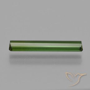 Tourmaline Vert foncé naturelle Octogone / coupe Émeraude, 1.33 ct, VVS-VS