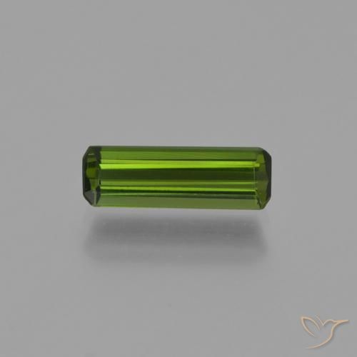 Tourmaline Vert moyen naturelle Taille émeraude, 0.81 ct, VVS-VS