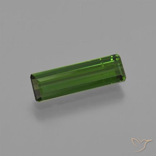 0.91ct Naturel Vert foncé Tourmaline, Taille émeraude, VS-SI