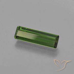 Tourmaline Vert foncé naturelle Octogone / coupe Émeraude, 0.91 ct, VS-SI