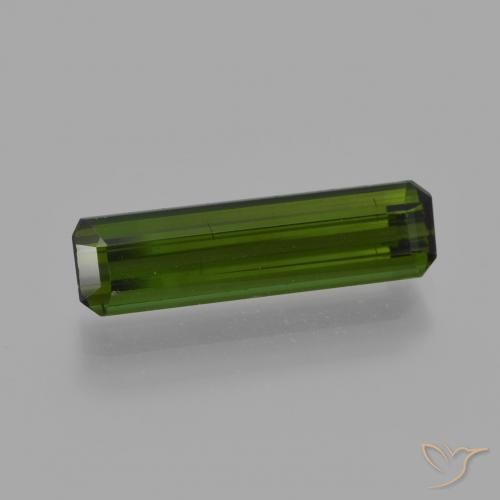 1.80ct Naturel Forêt verte Tourmaline, Taille émeraude, VS