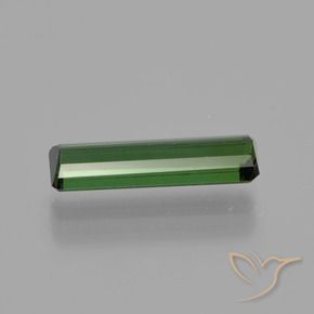 Tourmaline Vert foncé naturelle Octogone / coupe Émeraude, 1.20 ct, VVS-VS