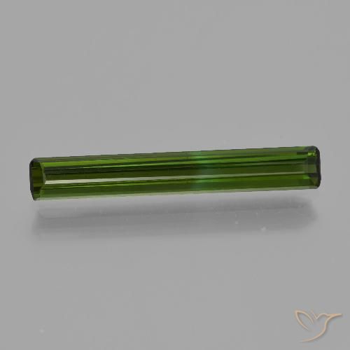 1.24ct Naturel Vert moyen Tourmaline, Taille émeraude, VS