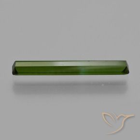 Tourmaline Vert moyen naturelle Octogone / coupe Émeraude, 1.24 ct, VS