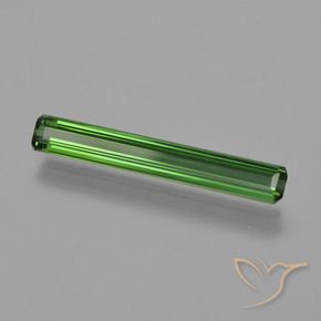 Tourmaline Vert moyen-foncé naturelle Octogone / coupe Émeraude, 1.58 ct, VS