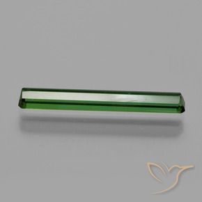 Tourmaline Vert moyen-foncé naturelle Octogone / coupe Émeraude, 1.58 ct, VS