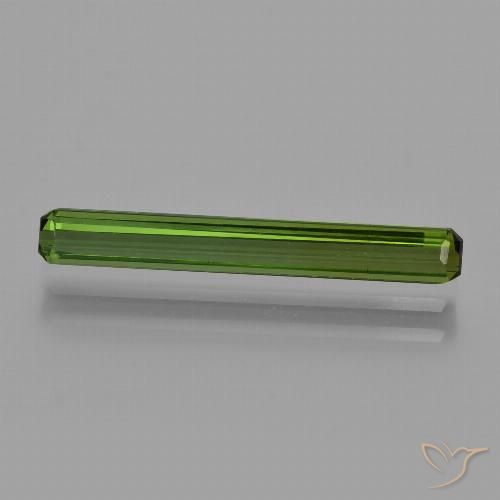 1.27ct Naturel Forêt verte Tourmaline, Taille émeraude, VS