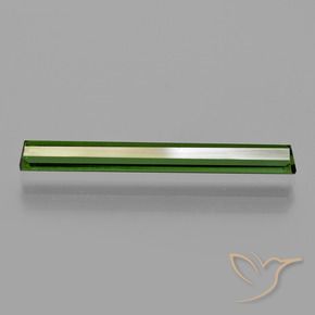 Tourmaline Vert foncé naturelle Octogone / coupe Émeraude, 1.47 ct, VVS-VS