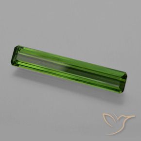 Tourmaline Vert moyen-foncé naturelle Octogone / coupe Émeraude, 1.48 ct, VS