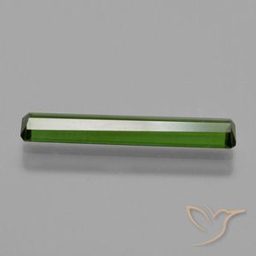 Tourmaline Vert moyen-foncé naturelle Octogone / coupe Émeraude, 1.48 ct, VS