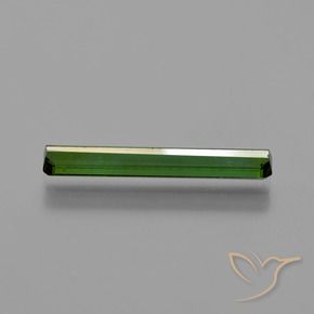 Tourmaline Vert foncé naturelle Octogone / coupe Émeraude, 1.20 ct, VVS-VS