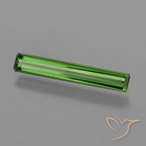 Tourmaline Vert moyen-foncé naturelle Octogone / coupe Émeraude, 1.24 ct, VS