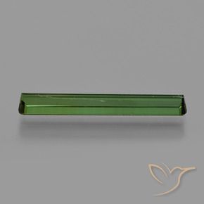 Tourmaline Vert moyen-foncé naturelle Octogone / coupe Émeraude, 1.24 ct, VS