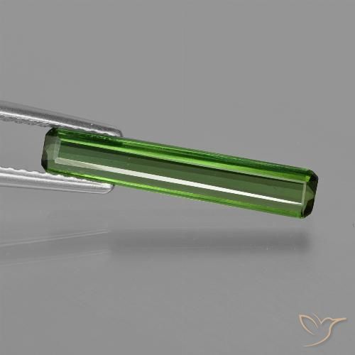 1.21ct Naturel Vert moyen Tourmaline, Taille émeraude, VS
