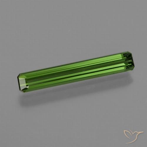 1.26ct Naturel Forêt verte Tourmaline, Taille émeraude, VVS-VS